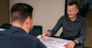 Marcel Kruithof in a Basic Engineering meeting discussing a luxury Yacht project at HOFF in Papendrecht